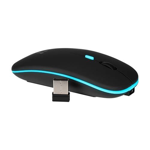 MOUSE VORAGO MO-307 INALAMBRICO HASTA 1600 DPI RECARGABLE TIPO C NEGRO RGB - MOUSE VORAGO MO-307 INALAMBRICO HASTA 1600 DPI RECARGABLE TIPO C NEGRO RGB -
